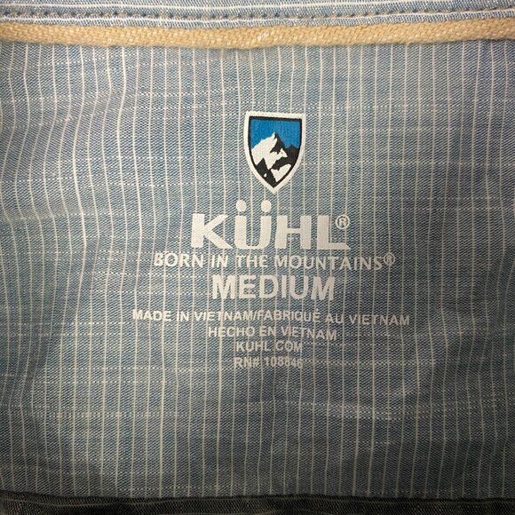 Kuhl Karib Short Sleeve Button Down Shirt Men's Medium Gray Hiking Outdoors 7460 - Picture 5 of 10